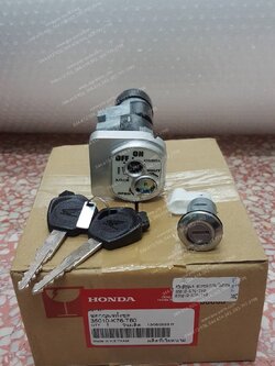 สวิทช์กุญแจ SUPER CUB/ไฟกลม แท้ๆ + ล็อคเบาะ 35010-K76-T60