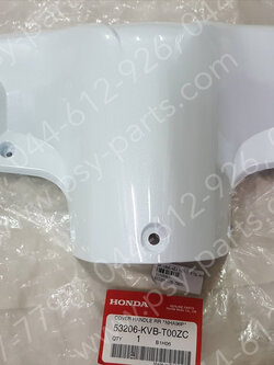 ฝาครอบแฮนด์-หลัง CLICK-I แท้ๆ สีขาวบรอนซ์ (A96) 53206-KVB-T00ZC 