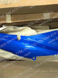 ฝาครอบข้างขวา WAVE-100 แท้ๆ สีน้ำเงิน (PB331) 64370-KEV-750ZX