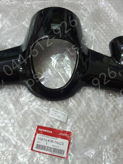 เสื้อไฟหน้าตัวบน DREAM SUPER CUB/ไฟกลม แท้ๆ สีดำเงา (A35) 53215-K76-T60ZS