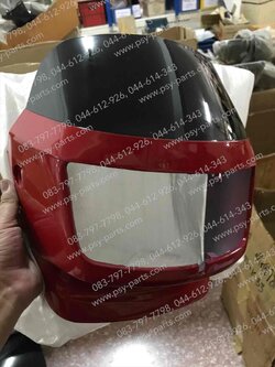 หน้ากากไฟหน้า TUXEDO (T) สีแดงสด