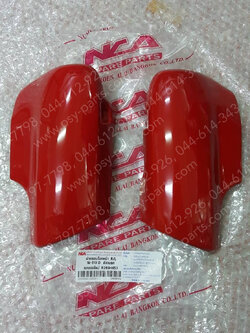 ฝาข้างโช้คหน้า WAVE, WAVE 110 ดิสก์เบรค (T) สีแดงสด (R263) 