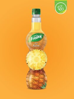 ไซรัปเฟรชชี่ไซรัปสับปะรด Freshy ไซรัปผลไม้ น้ำสับปะรด น้ำเชื่อมผลไม้ ไซรัปเข้มข้น ขนาด 710 ml