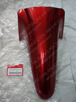 บังโคลนหน้า WAVE 110-I ใหม่ แท้ๆ สีแดงบรอนซ์ (R340) 61100-KWW-640ZF