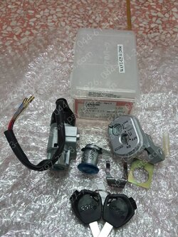 สวิทช์กุญแจ WAVE 125/R นิรภัย+ล็อคเบาะ (2 สายแดงดำ)