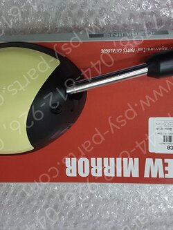 กระจกส่องหลัง FILANO 125, GRAND FILANO แท้ๆ ขวา-สีเหลืองเวสป้า (1670) 2BL-F6290-C0, 2BL-F6290-C1