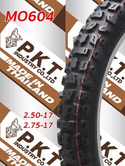 ยางนอกดอกวิบาก (MC) 2.50-17 PKT MO604 