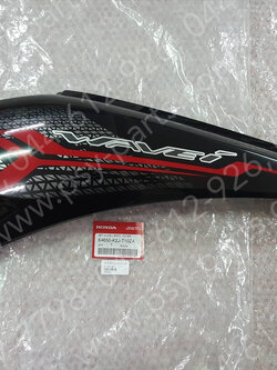 ฝาครอบข้างซ้าย WAVE 110-I/21 แท้ๆ (รุ่นล้อแม็ก) สีดำ/สติ๊กเกอร์สีแดง 64650-K2J-T10ZA