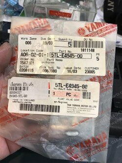 เข็มลูกลอย MIO แท้ๆ 5Tl-E4945-00 