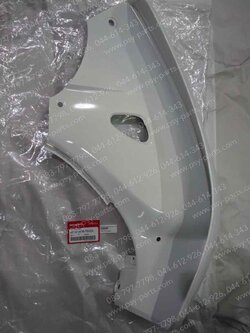 บังลม-ซ้าย SUPER CUB/ไฟกลม แท้ๆ สีขาวมุก (A87) 81141-K76-T60ZA Honda 