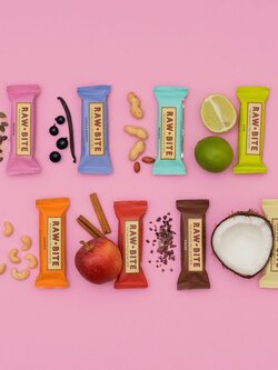 Raw Bite บาร์ผลไม้และถั่วอัลมอนด์ เม็ดมะม่วงหิมพานต์ : Healthy Hut