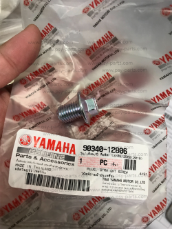 น็อตถ่ายน้ำมันเครื่อง FRESH, FINO, FINO-I, FINO 125, FINO 125-I, FILANO, FILANO 125, GRAND FILANO, SPARK 115-I แท้ๆ 90340-12806