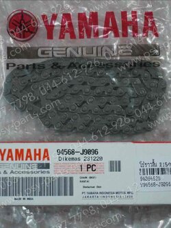 โซ่ราวลิ้น R 15/NEW, MT 15, XSR 155 แท้ๆ 96 ข้อ 94568-J9096 