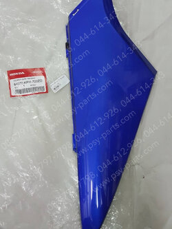 ฝาครอบข้างเล็ก/ขวา WAVE 125S, WAVE 125-I แท้ๆ สีน้ำเงิน (B325) 64370-KPH-700ZD 