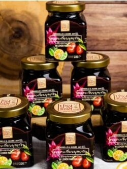 แยมกระเจี๊ยบพุทราจีนผสมเลม่อนมาร์มาเลด ขนาด 220 กรัม ราคา 149 บาท : Healthy Hut