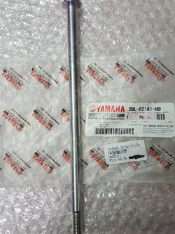 แกนล้อหน้า FILANO 125, GRAND FILANO แท้ๆ 90105-108B2, 2BL-F2141-00 (ไม่เท่ารุ่น HYBRID)