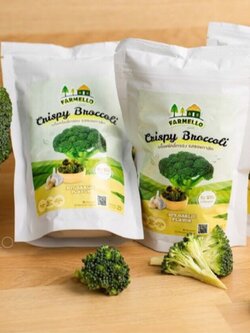 บร็อคโคลี่กรอบ (Crispy Broccoli) Farmello : Healthy Hut