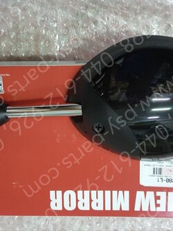 กระจกส่องหลัง FILANO/HYBRID, GRAND FILANO/HYBRID แท้ๆ ซ้าย-สีดำเงา (903) 2BL-F6280-L1