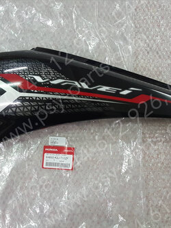 ฝาครอบข้างซ้าย WAVE 110-I/21 แท้ๆ (ดิสก์เบรค) สีดำ/สติ๊กเกอร์สีแดง 64650-K2J-T10ZF