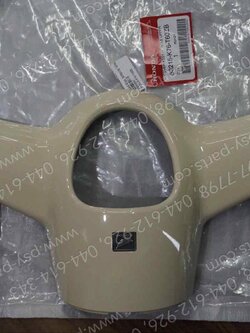 เสื้อไฟหน้าตัวบน DREAM SUPER CUB/ไฟกลม แท้ๆ สีขาวครีม (214) 53215-K76-T60ZB 