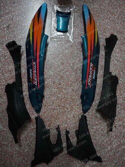 พลาสติกชุด STINGER แท้ๆ สีเขียว (ไม่รวมหน้ากาก,บังโคลน)