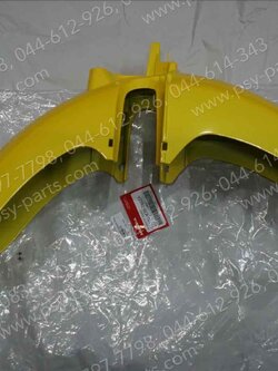 บังโคลนหน้า DREAM SUPER CUB/ไฟกลม แท้ๆ สีเหลือง (192) 61100-K76-T60ZA 