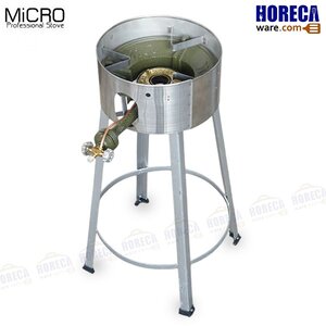 ชุดเตา kb5หัวเดี่ยว ขากลมสูง+บังลมสเตนเลส ไมโคร