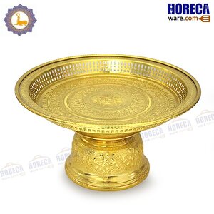 Thai pattern Khanto tray, gold, 32 cm, seal