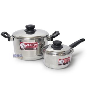 หม้อหุงต้ม Tiger 22 ซม.แถมหม้อด้าม Tiger 16 ซม. ตราหัวม้าลาย