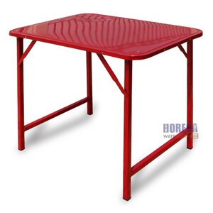 โต๊ะพับ โต๊ะซีฟู้ด ขาเหลี่ยมสวิง 3ฟุต 90ซม. สีแดง ตราเอ็นเอฟ