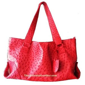 กระเป๋าถือ กระเป๋าสะพายหนังนกกระจอกเทศ