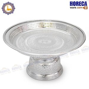Thai pattern Khanto tray, silver, 32 cm, seal