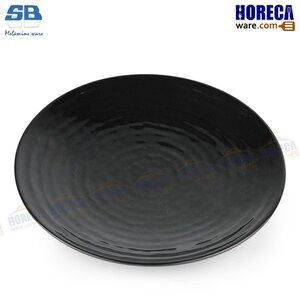 จานกลมมีลอนลายคลื่น 10นิ้ว [สีดำ] เอสบี