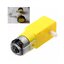 มอเตอร์เกียร์ทดรอบ DC 3V-6V 1:48 มีแกนเพลาข้างเดียว Smart car yellow tt motor DC gear motor with wire free welding single-axis plastic gear tooth box 1:48