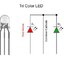 LED 5 mm. 3ขา แบบขุ่น 2 สี (สีแดง, เขียว) ขั้วลบร่วม red and green two-color common cathode foggy red, green