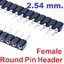 Female Pin Header 1x40 Pin 2.54mm Round Tin Plated Breakable Single Row Hole PCB IC Socket Connector ก้างปลา ตัวเมีย