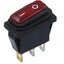 สวิตช์กันน้ำ 2 ทาง 3 ขา มีไฟ LED สีแดง AC 250V 15A KCD3 34x17mm SPST IP65 Protection LED RED color Waterproof Rocker Switch High Current Power Rocker 2 Gear 3 Foot Waterproof Power Switch สวิตช์กระดก