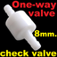 One-way valve 8 mm. check valve water stop anti-backflow valve เช็ควาล์ว