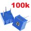 VR 100k 0.5W ตัวต้านทานปรับค่าได้ ทริมพ็อท หมุนได้ 1 รอบ 3362P Trimpot Potentiometer Trimmer Potentiometer Cermet 1 Turn Top Adjustment