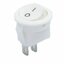 สวิตช์ 2 ทาง 2 ขา สีขาว ไม่มีไฟ ขนาด 15mm บนกลมล่างเหลี่ยม Diameter 15 mm 2PIN white color MINI ROUND Push Button rocker Switch ON/OFF power switches 3A/250V 6A/125V สวิทช์กระดก