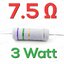 7.5 โอห์ม 7.5 Ohm 3W 5% เมทัลออกไซด์ ฟิล์ม Metal Oxide Film Resistor 7.5R