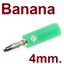 ปลั๊กกล้วย ตัวผู้ 4mm สีเขียว Banana plug head 4mm. บานานาปลั๊ก Green color Banana Jack panel Terminal audio accessories