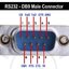 DB9 Connector ตัวผู้ male double row 9-pin soldering type RS232 serial port DB9 Serial Port Micro-D Connector