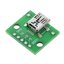 USB Mini female header to DIP 4p straight plug adapter board pcb converter pinboard 2.54mm.