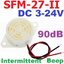 SFM-27-II DC 3-24V 12V 90DB เสียงดังแล้วหยุดสลับกัน Intermittent Sound Beep Alarm Electronic Buzzer