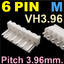 VH3.96 Connector 6Pin Pitch 3.96mm.Male Straight Type 6 Pin Header Connector ตัวผู้