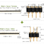 ก้างปลา 1x40 pin 2.54mm Pitch Gold Plated Female 40P 1*40 Round Pin Header Strip Hole Single Row Straight Socket Connector