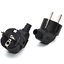 หัวปลั๊ก EU Male Plug Adapter 250V 16A สีดำ Male Replacement Outlets Rewireable Electeical Socket Euro Connector For Power Extension Cable