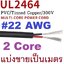 สายมัลติคอร์ 22AWG 2Core แบ่งขายเป็นเมตร UL2464 #22AWG multicore sheathed electronic wire 2 cores signal control cord Tinned Copper