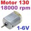 มอเตอร์ขนาดเล็ก DC motor 1V-3V 18000rpm Micro DC 130 Motor DIY small production